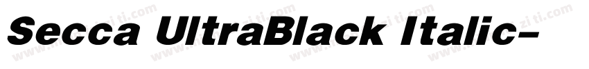 Secca UltraBlack Italic字体转换